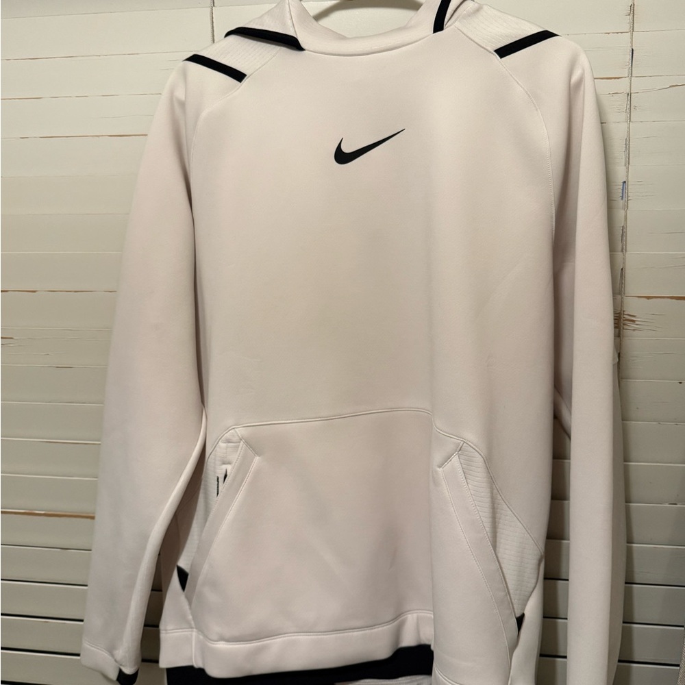 Nike White Hoodie with Black Accents